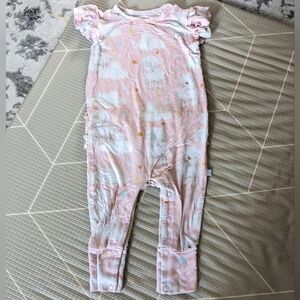 Posh peanut Sheepy print pink ruffle bum Onesie